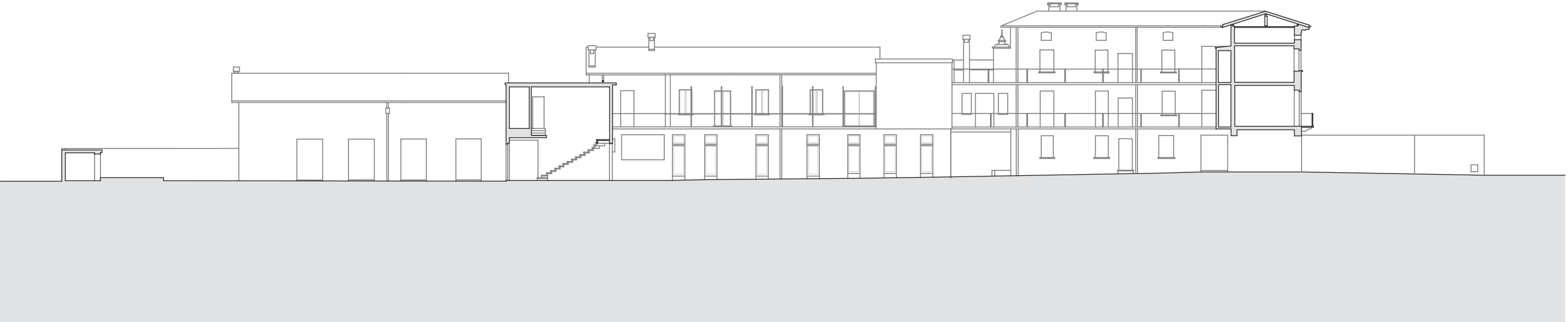 Sezione dello stabile dello Studio di progettazione Martinelli e Rossi Salg